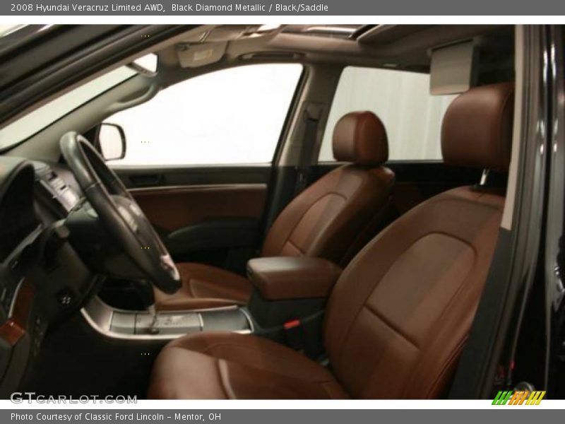 Black Diamond Metallic / Black/Saddle 2008 Hyundai Veracruz Limited AWD