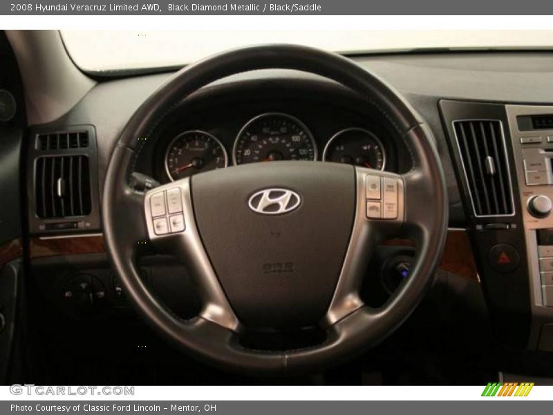 Black Diamond Metallic / Black/Saddle 2008 Hyundai Veracruz Limited AWD
