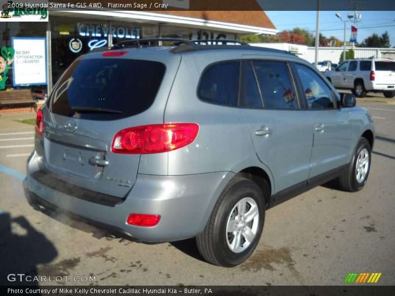 Platinum Sage / Gray 2009 Hyundai Santa Fe GLS 4WD