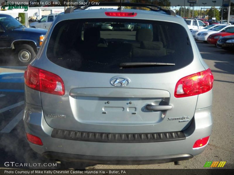 Platinum Sage / Gray 2009 Hyundai Santa Fe GLS 4WD