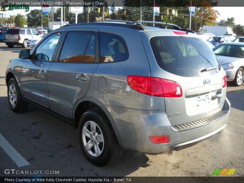 Platinum Sage / Gray 2009 Hyundai Santa Fe GLS 4WD
