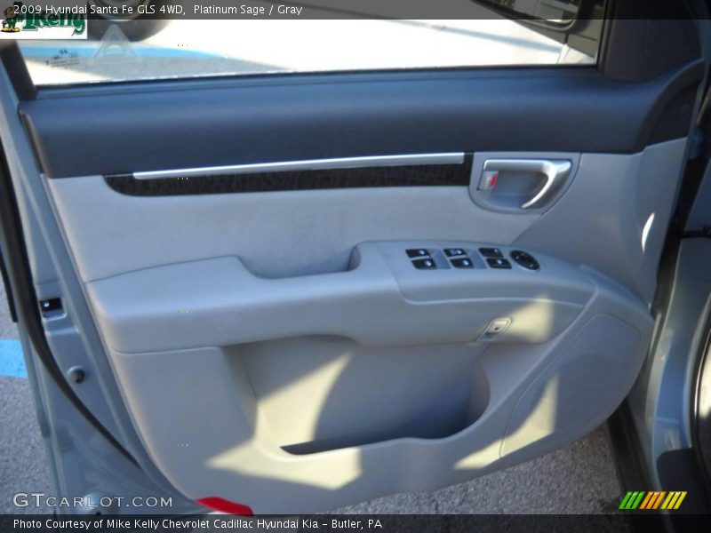 Platinum Sage / Gray 2009 Hyundai Santa Fe GLS 4WD