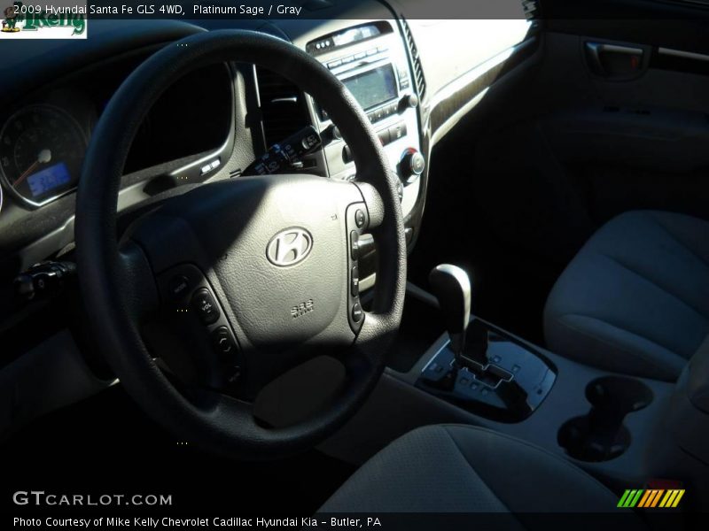 Platinum Sage / Gray 2009 Hyundai Santa Fe GLS 4WD