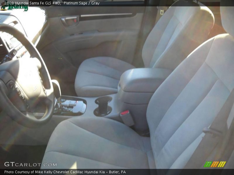 Platinum Sage / Gray 2009 Hyundai Santa Fe GLS 4WD