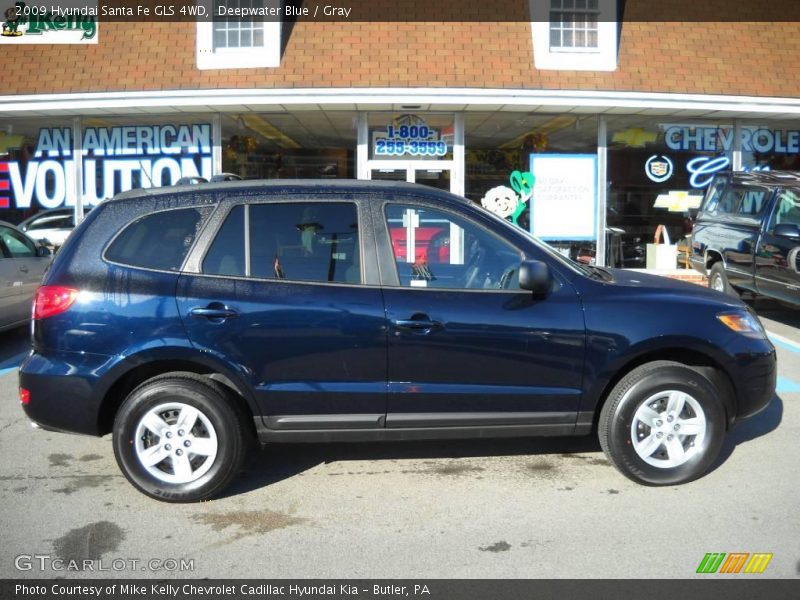 Deepwater Blue / Gray 2009 Hyundai Santa Fe GLS 4WD
