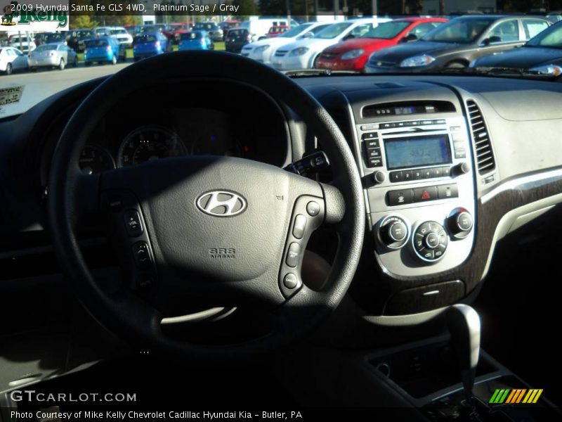 Platinum Sage / Gray 2009 Hyundai Santa Fe GLS 4WD