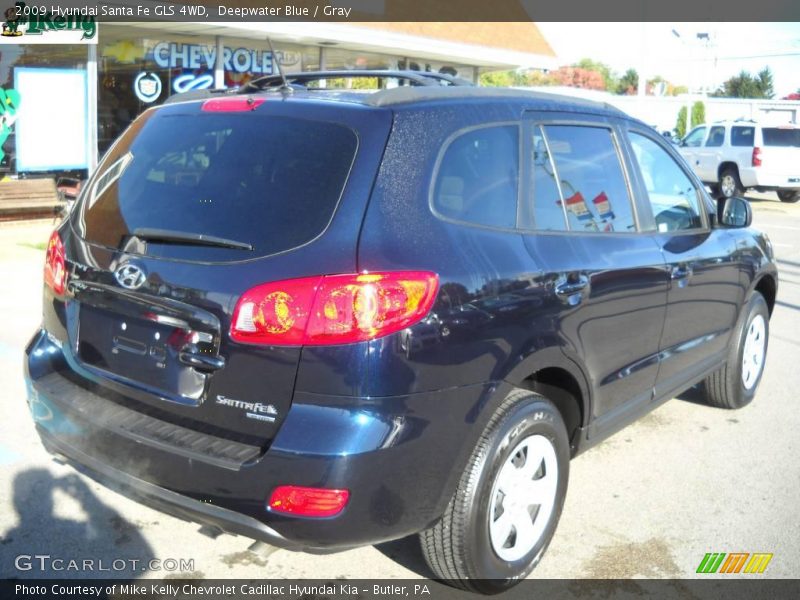 Deepwater Blue / Gray 2009 Hyundai Santa Fe GLS 4WD