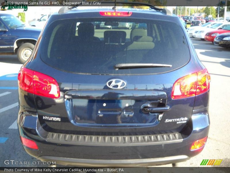 Deepwater Blue / Gray 2009 Hyundai Santa Fe GLS 4WD