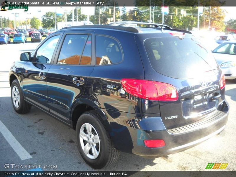 Deepwater Blue / Gray 2009 Hyundai Santa Fe GLS 4WD