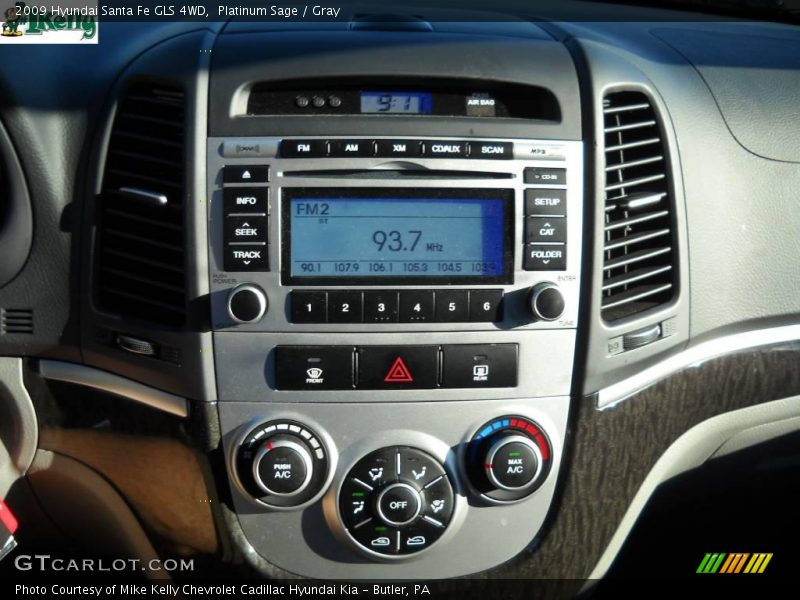 Platinum Sage / Gray 2009 Hyundai Santa Fe GLS 4WD