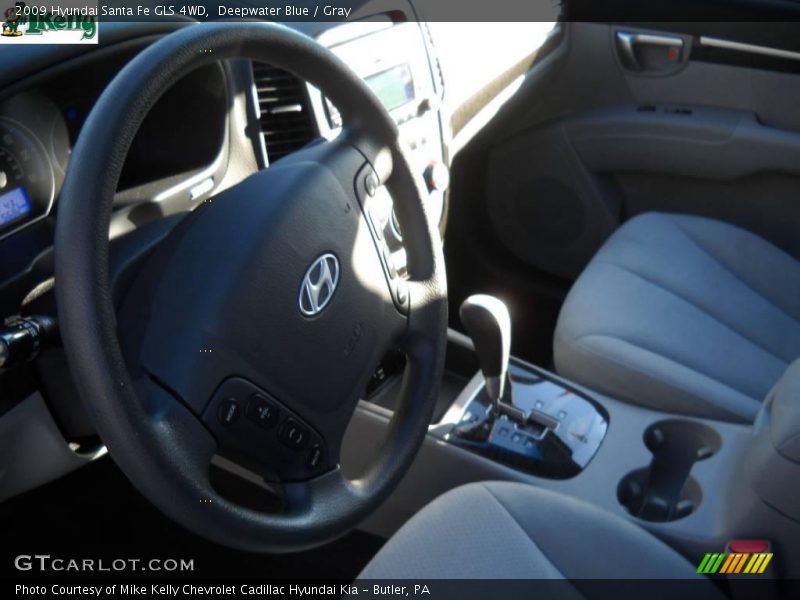 Deepwater Blue / Gray 2009 Hyundai Santa Fe GLS 4WD