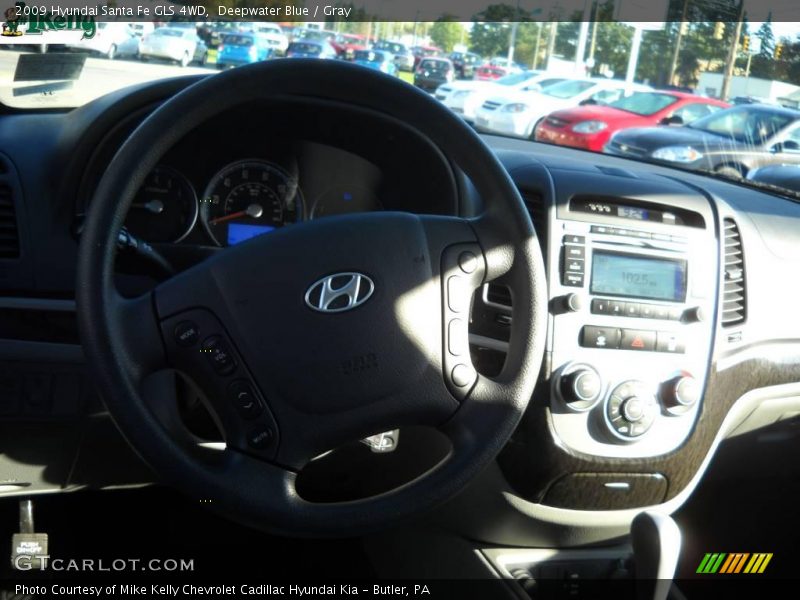 Deepwater Blue / Gray 2009 Hyundai Santa Fe GLS 4WD
