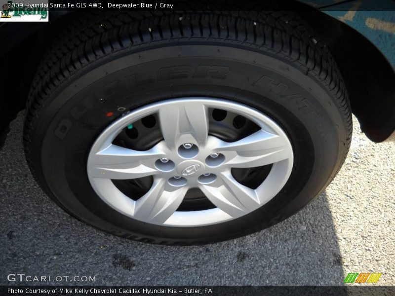 Deepwater Blue / Gray 2009 Hyundai Santa Fe GLS 4WD