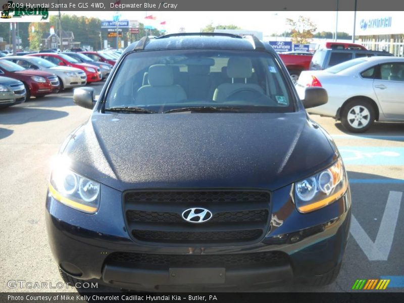 Deepwater Blue / Gray 2009 Hyundai Santa Fe GLS 4WD