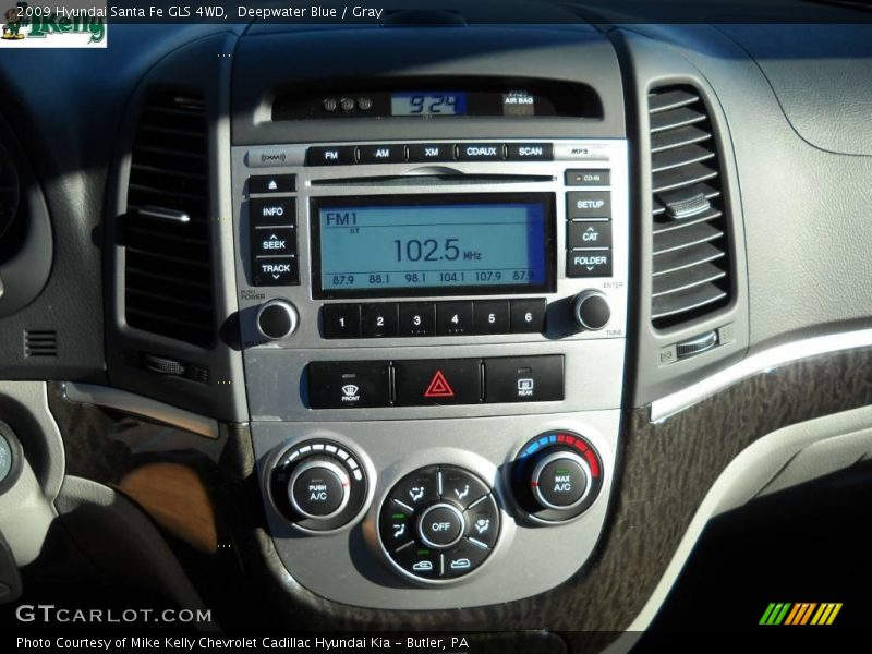 Deepwater Blue / Gray 2009 Hyundai Santa Fe GLS 4WD