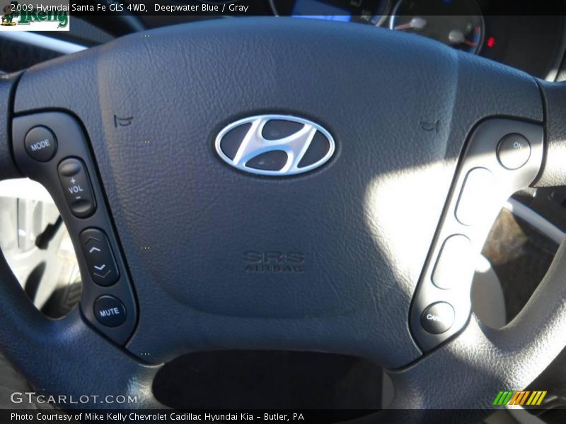 Deepwater Blue / Gray 2009 Hyundai Santa Fe GLS 4WD