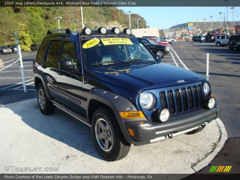 Midnight Blue Pearl / Medium Slate Gray 2005 Jeep Liberty Renegade 4x4