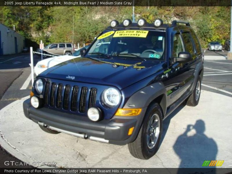 Midnight Blue Pearl / Medium Slate Gray 2005 Jeep Liberty Renegade 4x4