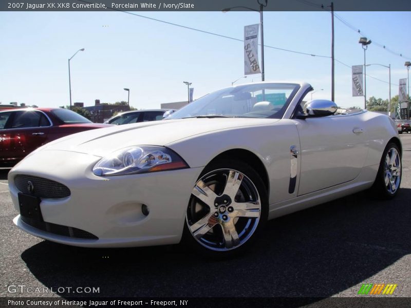 Porcelain White / Ivory/Slate 2007 Jaguar XK XK8 Convertible