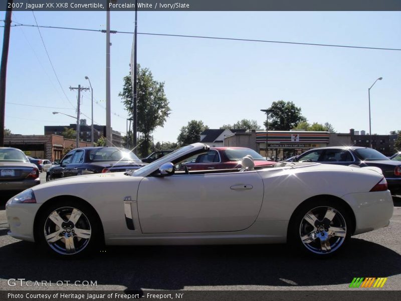 Porcelain White / Ivory/Slate 2007 Jaguar XK XK8 Convertible