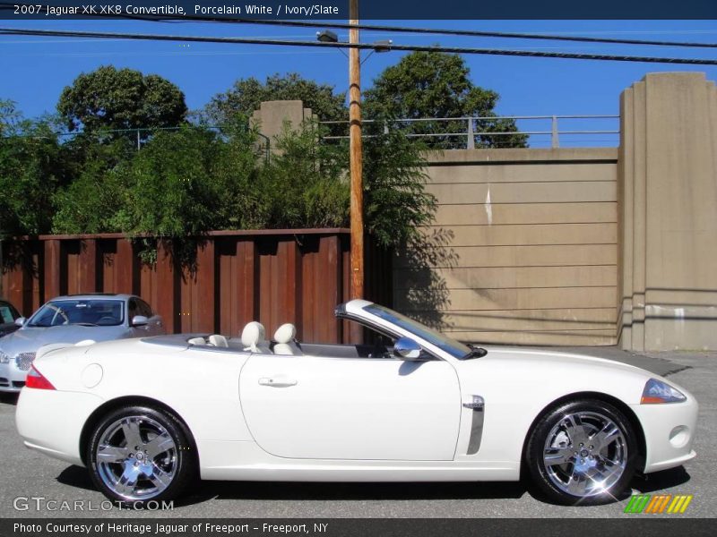 Porcelain White / Ivory/Slate 2007 Jaguar XK XK8 Convertible