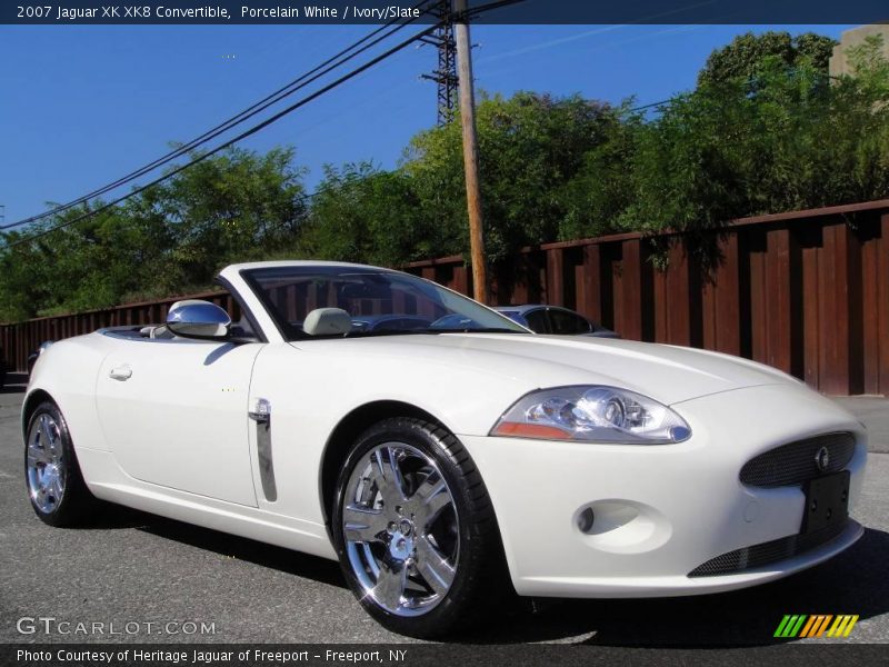 Porcelain White / Ivory/Slate 2007 Jaguar XK XK8 Convertible