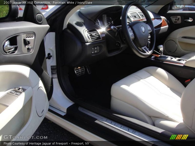 Porcelain White / Ivory/Slate 2007 Jaguar XK XK8 Convertible