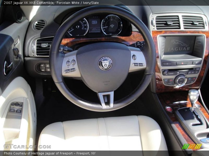 Porcelain White / Ivory/Slate 2007 Jaguar XK XK8 Convertible