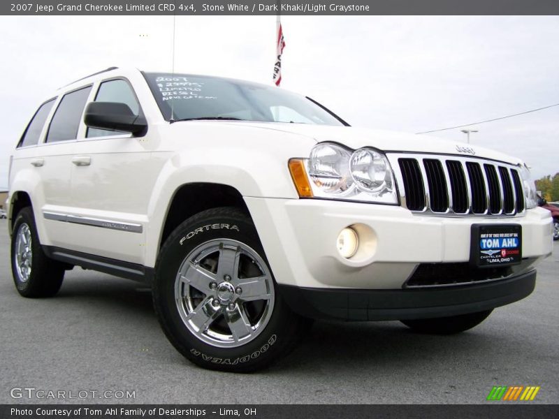 Stone White / Dark Khaki/Light Graystone 2007 Jeep Grand Cherokee Limited CRD 4x4