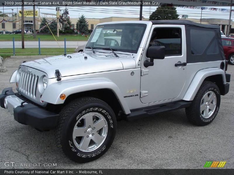 Bright Silver Metallic / Dark Slate Gray/Medium Slate Gray 2009 Jeep Wrangler Sahara 4x4