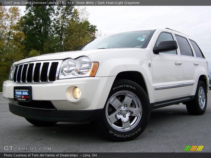Stone White / Dark Khaki/Light Graystone 2007 Jeep Grand Cherokee Limited CRD 4x4