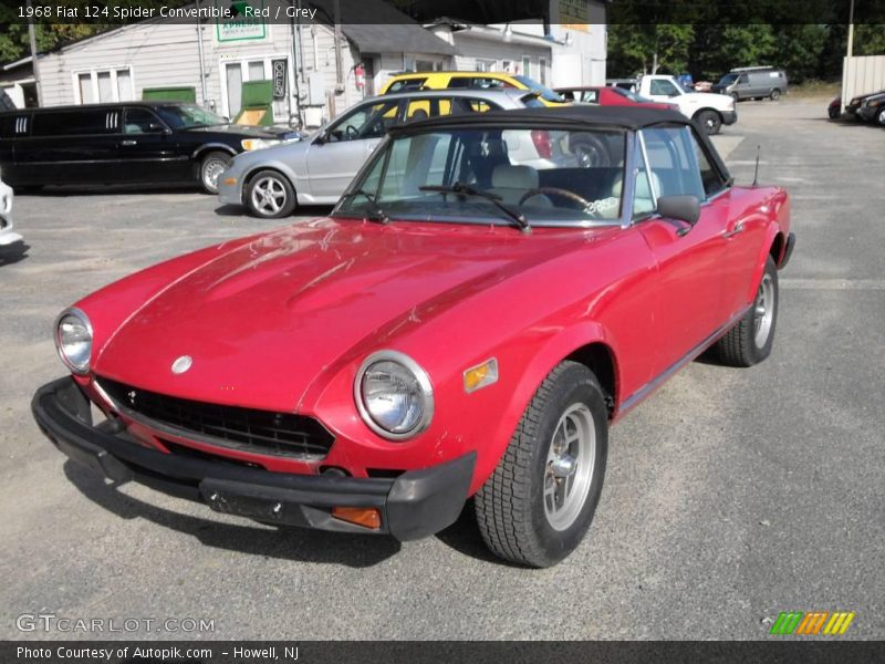 Red / Grey 1968 Fiat 124 Spider Convertible