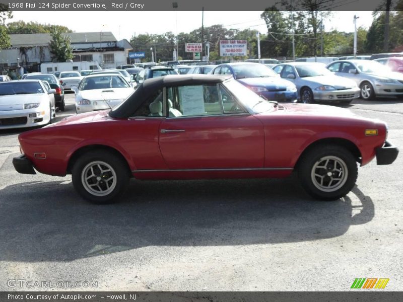 Red / Grey 1968 Fiat 124 Spider Convertible