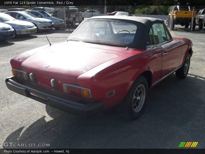 Red / Grey 1968 Fiat 124 Spider Convertible