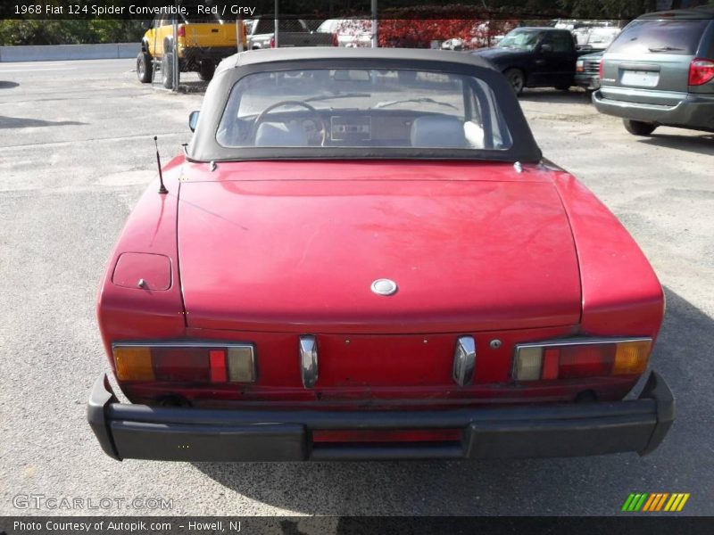 Red / Grey 1968 Fiat 124 Spider Convertible