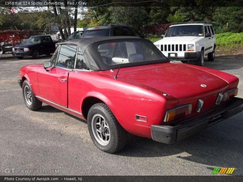Red / Grey 1968 Fiat 124 Spider Convertible