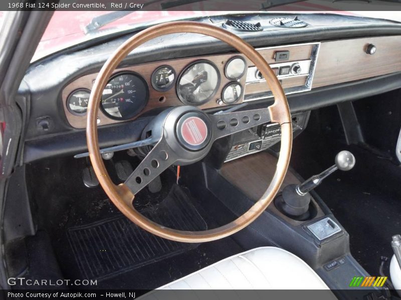 Red / Grey 1968 Fiat 124 Spider Convertible