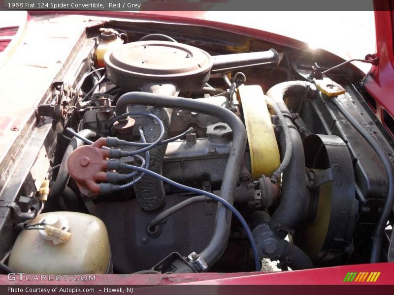 Red / Grey 1968 Fiat 124 Spider Convertible
