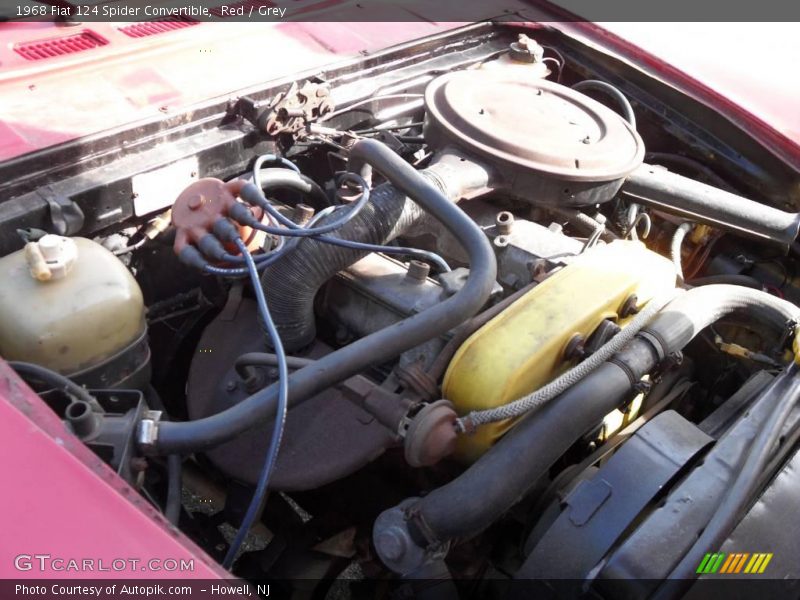 Red / Grey 1968 Fiat 124 Spider Convertible