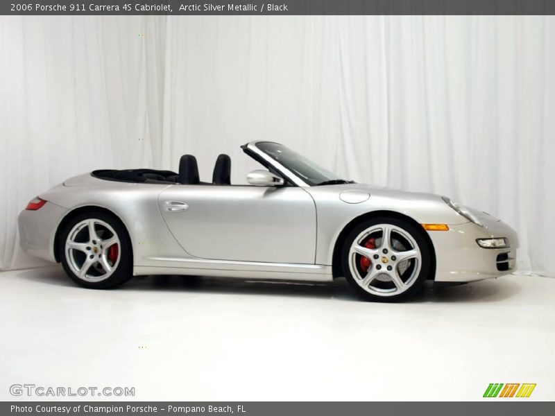 Arctic Silver Metallic / Black 2006 Porsche 911 Carrera 4S Cabriolet