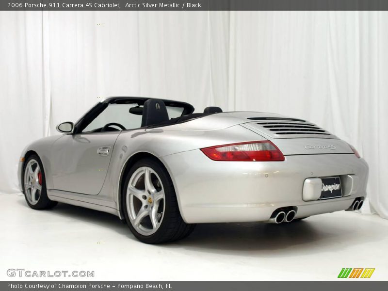 Arctic Silver Metallic / Black 2006 Porsche 911 Carrera 4S Cabriolet