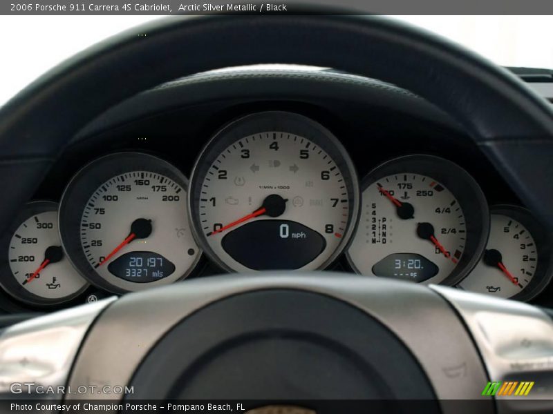 Arctic Silver Metallic / Black 2006 Porsche 911 Carrera 4S Cabriolet