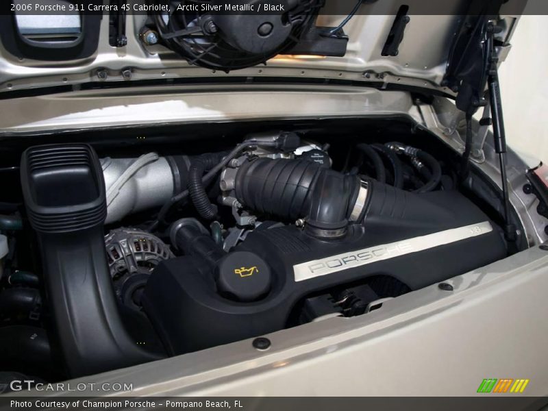 Arctic Silver Metallic / Black 2006 Porsche 911 Carrera 4S Cabriolet