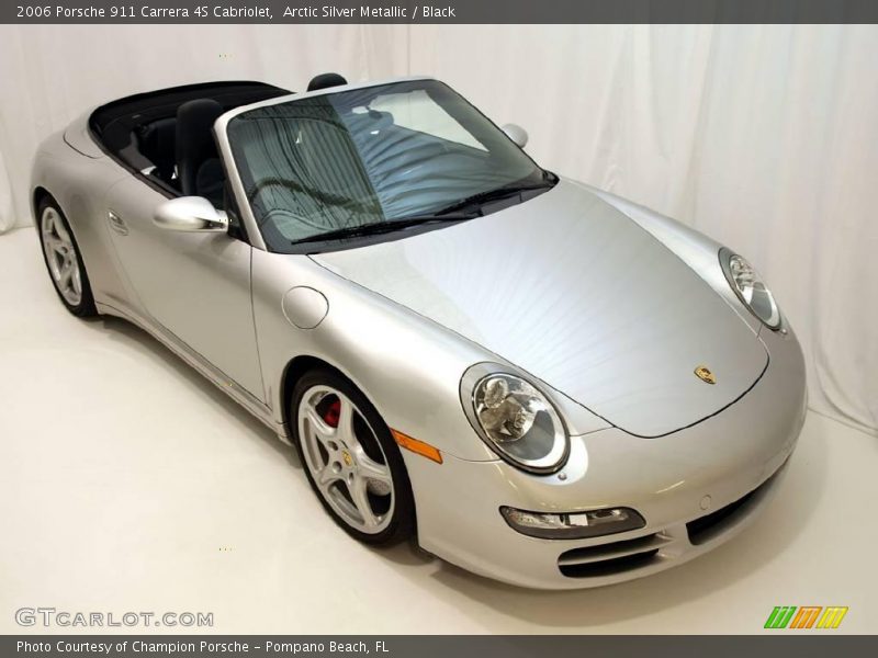 Arctic Silver Metallic / Black 2006 Porsche 911 Carrera 4S Cabriolet