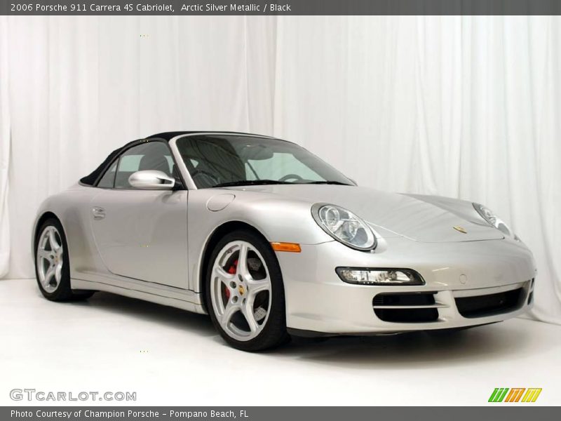 Arctic Silver Metallic / Black 2006 Porsche 911 Carrera 4S Cabriolet
