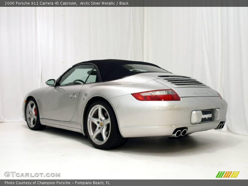 Arctic Silver Metallic / Black 2006 Porsche 911 Carrera 4S Cabriolet