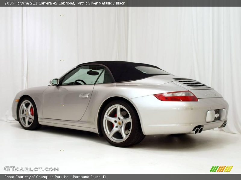Arctic Silver Metallic / Black 2006 Porsche 911 Carrera 4S Cabriolet