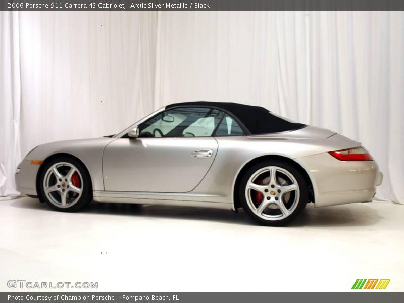 Arctic Silver Metallic / Black 2006 Porsche 911 Carrera 4S Cabriolet