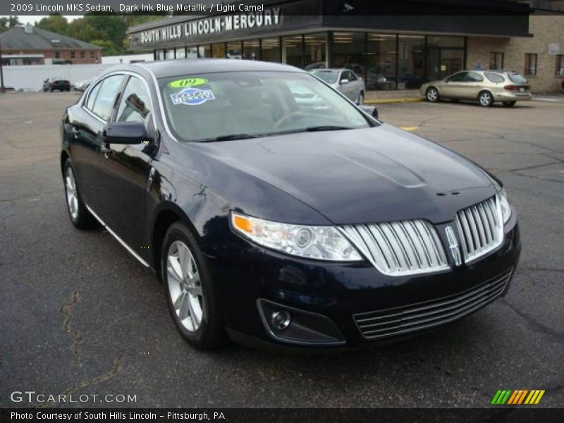 Dark Ink Blue Metallic / Light Camel 2009 Lincoln MKS Sedan