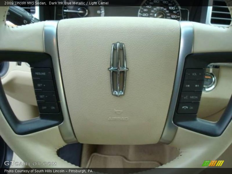 Dark Ink Blue Metallic / Light Camel 2009 Lincoln MKS Sedan